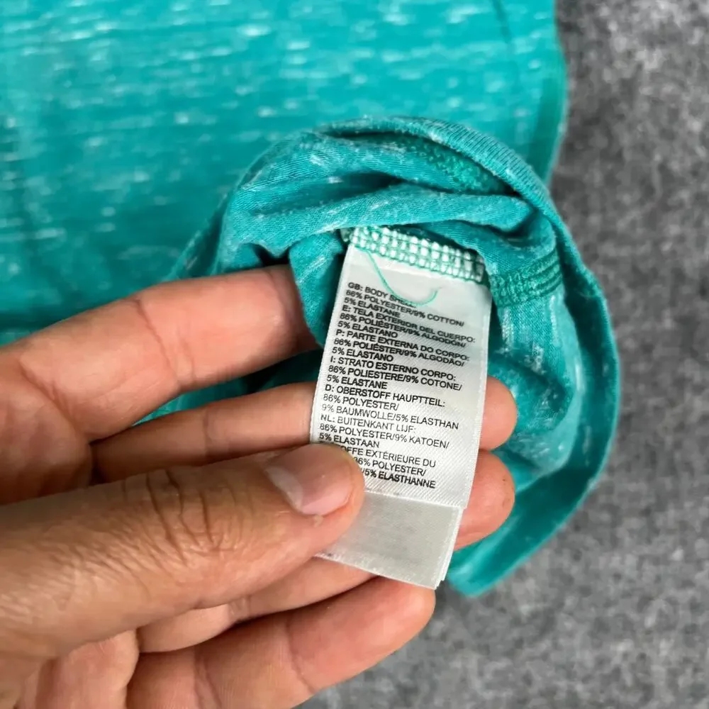 The North Face T-Shirt Womens Size M Green V Neck Athletic Short Sleeve - Picture 5 of 7
